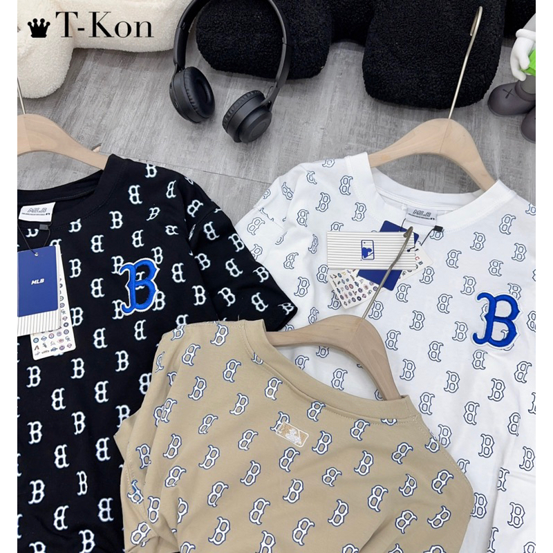 Áo phông M.L.B full chữ B hàng QC chất cotton tàu siêu mát ảnh thật  - Sẵn