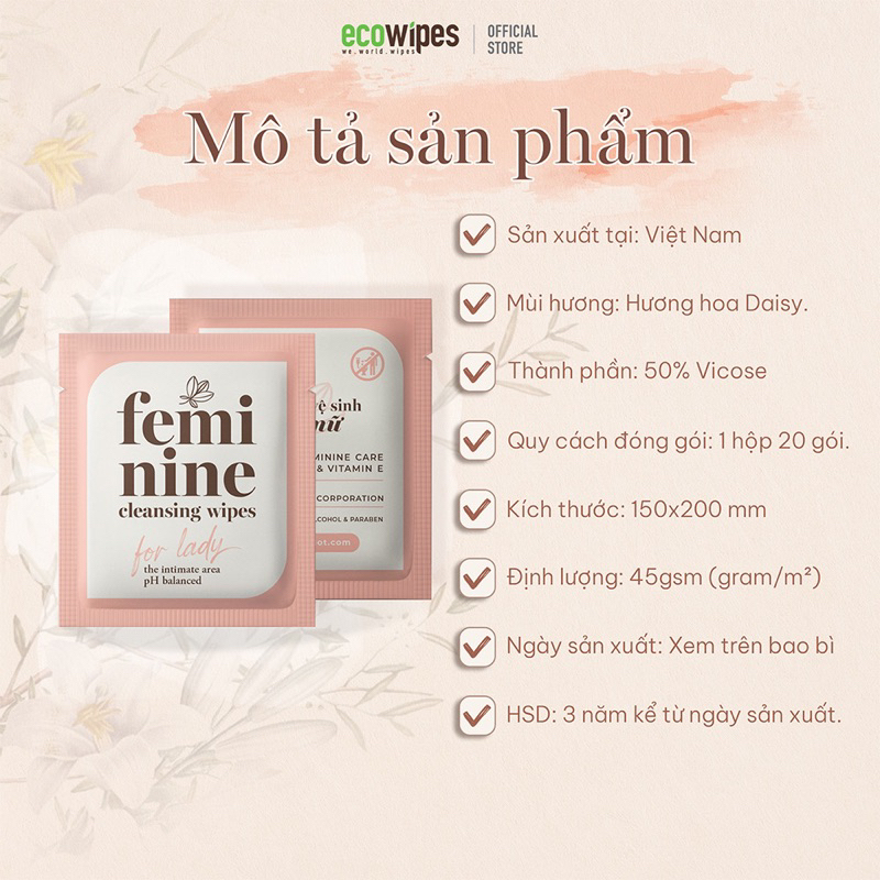 Khăn lau mặt đa năng Ecowipes - Gói 80 miếng