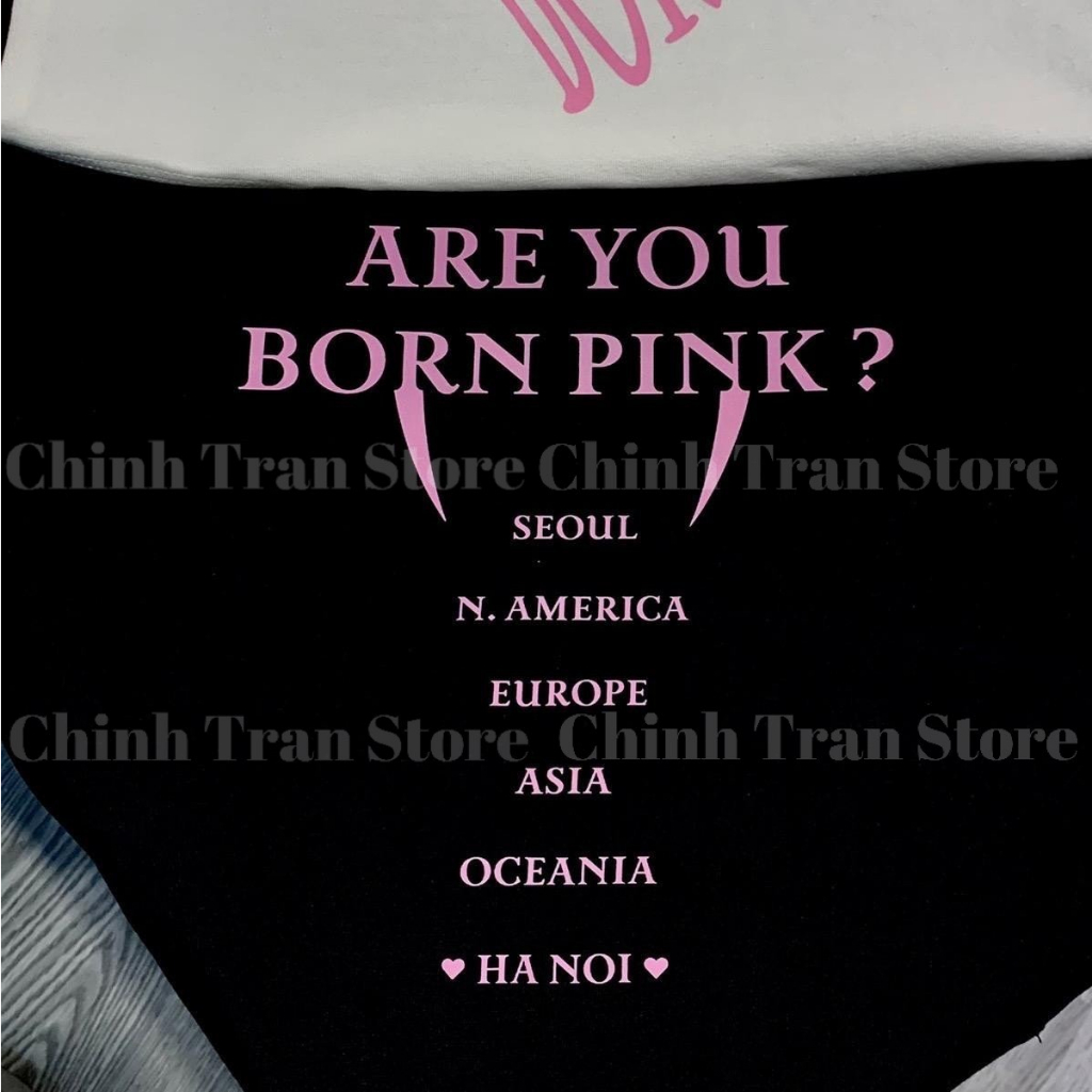 Áo Croptop chất thun cotton form ôm BLACKPINK WORLDTOUR BORNPINK - ver HA NOI. Chinh Trần Store