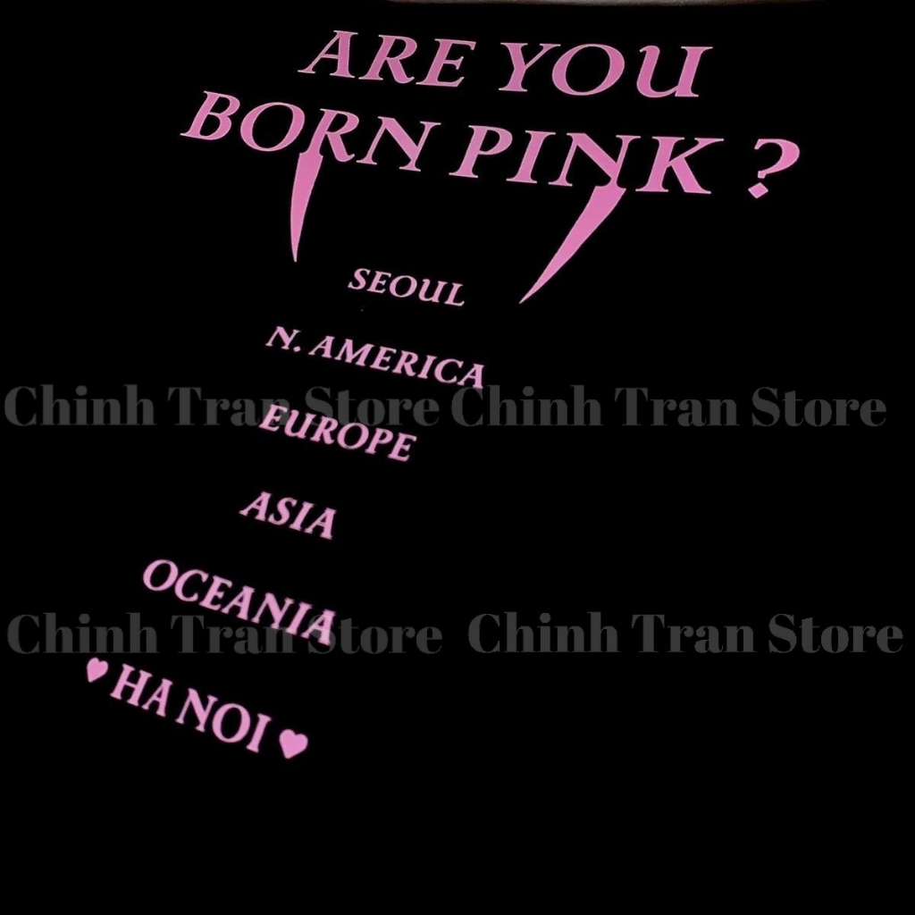 Áo Croptop chất thun cotton form ôm BLACKPINK WORLDTOUR BORNPINK - ver HA NOI. Chinh Trần Store