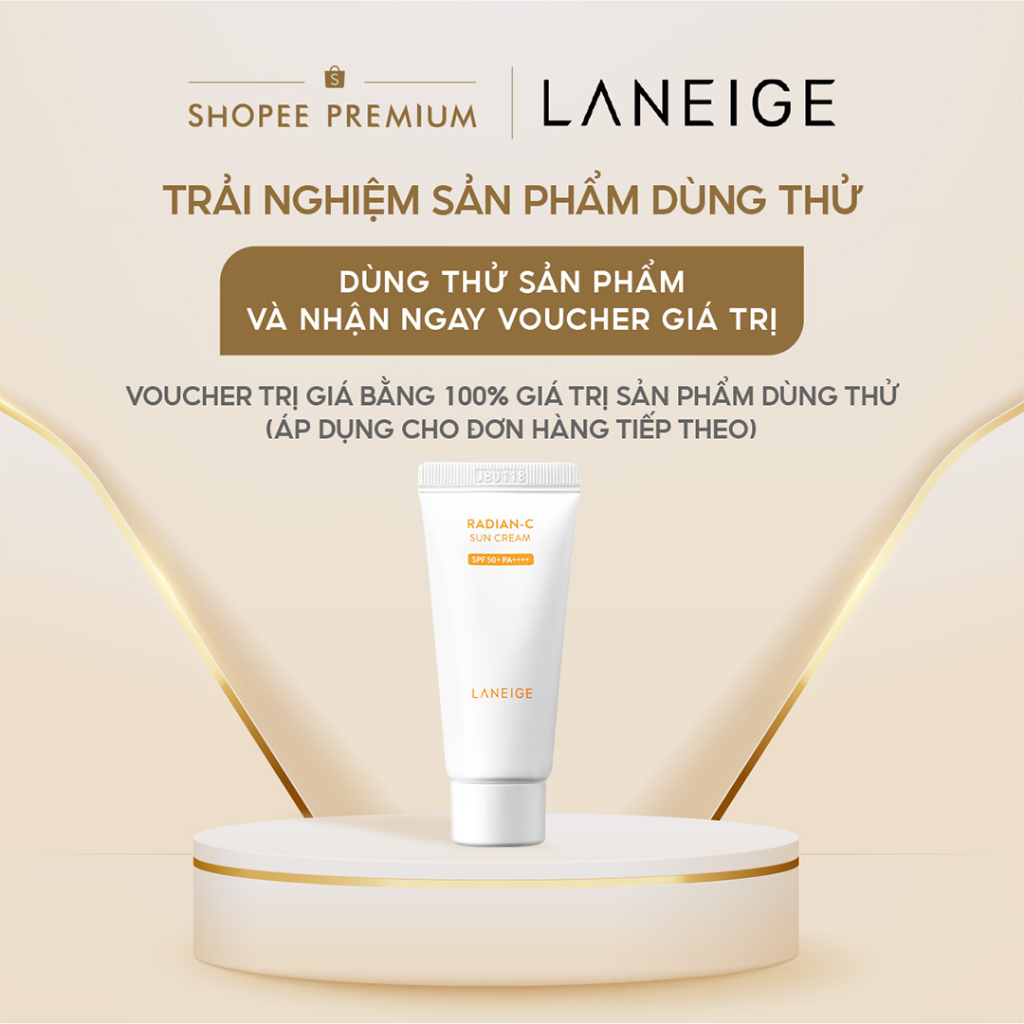 [HB gift] Kem chống nắng Laneige Radian-C Sun Cream SPF 50+ PA++++20ml