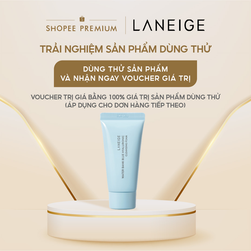 [HB Gift] Sữa Rửa Mặt Dưỡng Ẩm Laneige Water Bank Blue HA Cleansing Foam 30g