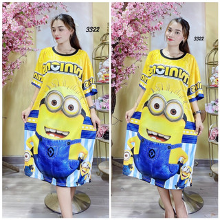 (85kg đến 110kg) Đầm Suông Thun 3D Big Size Hàng Shop bao đẹp 65D3322