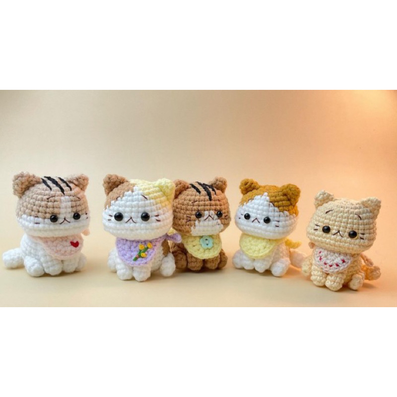 Móc khoá len mèo con bằng len