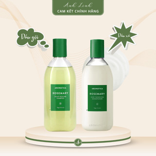 Aromatica dầu gội & dầu xả hương thảo ngăn rụng tóc rosemary scalp scaling shampoo