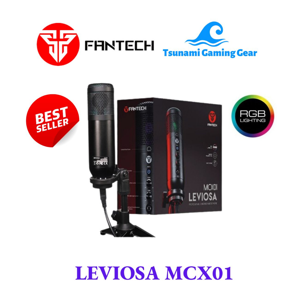 Bộ Micro Thu Âm Livestream Chuyên Nghiệp FANTECH MCX01 LEVIOSA LED RGB