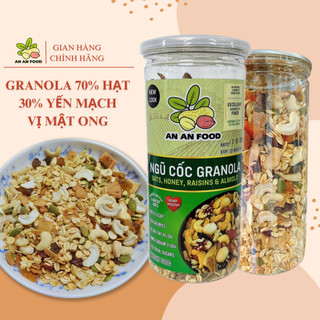 Granola 70% hạt 30% yến mạch sấy mật ong granola ăn kiêng giảm cân 500g