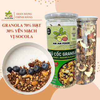 Granola 70% hạt 30% yến mạch vị socola ăn kiêng ngũ cốc ăn sáng 500g