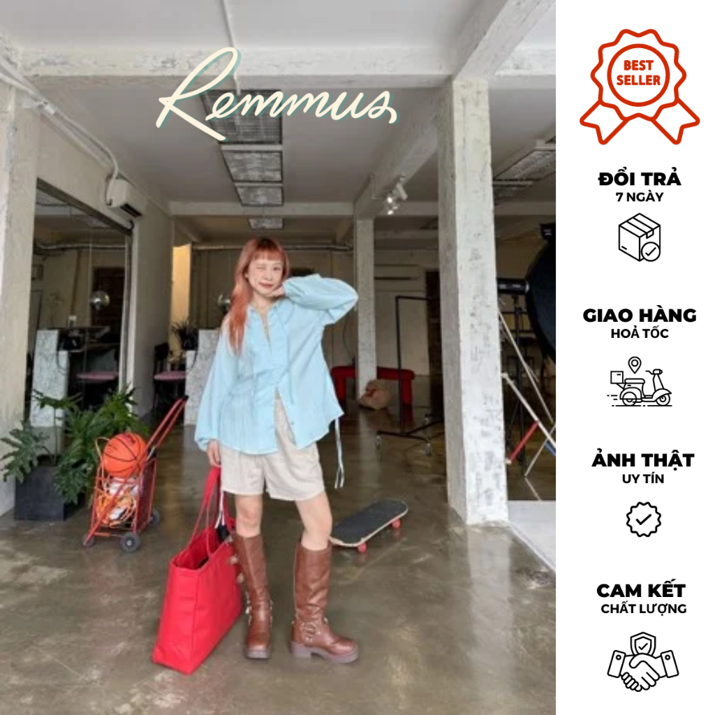 Kiyomi Blouse - Áo sơ mi thắt eo hack dáng Remmus dành cho nữ