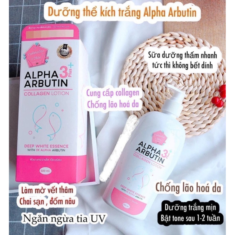 Kem Dưỡng Kích Trắng Body Alpha Arbutin Collagen Cream 3+ Plus - Hàng Thái