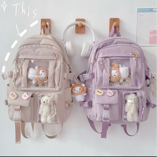 Balo Ulzzang Hàn Quốc nam nữ chống nước,balo đi học Ulzzang mẫu A90