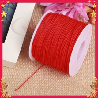 Siêu rẻ Dây đan vòng tay handmade DYI 1mm màu đỏ 5met