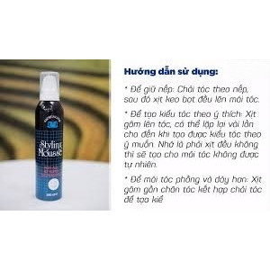 Bọt Mousse Chải Tóc Jacqualine 250ml tạo kiểu [Wego_Cosmectics]