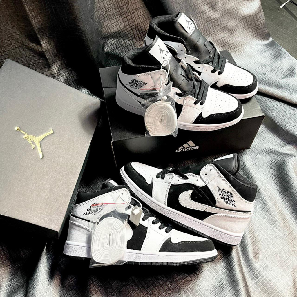 Giày Jordan Cổ Cao Thể Thao Nam Nữ, GIày JD1 Thời Trang Hight Panda Trắng Đen Hàng Đẹp Full Box, Dễ Phối Đồ
