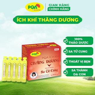 PQA ÍCH KHÍ THĂNG DƯƠNG HỘP 10 ỐNG Dùng Cho Người Bị Sa Tử Cung, Sa Dạ Dày, Trĩ, Thoát Vị Bẹn, Ung Thư Cổ Tử Cung