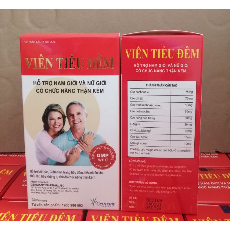 Viên tiểu đêm hỗ trợ Nam giới và Nữ giới có chức năng thận kém, tiểu đêm, tiểu nhiều lần, tiểu rắt