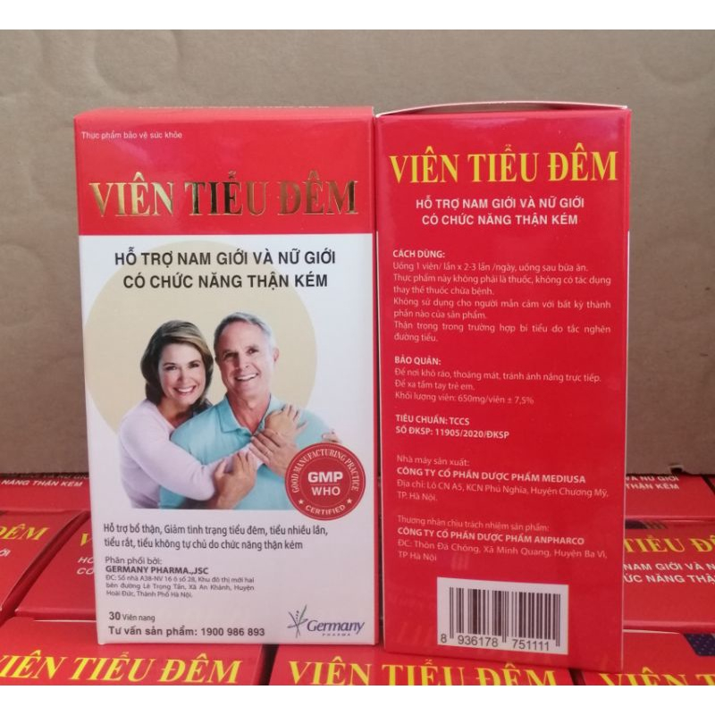 Viên tiểu đêm hỗ trợ Nam giới và Nữ giới có chức năng thận kém, tiểu đêm, tiểu nhiều lần, tiểu rắt