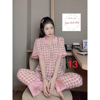Bộ ngủ quần DÀI áo cộc pijama kate thái cực hot hit bộ pyjama bộ pizama