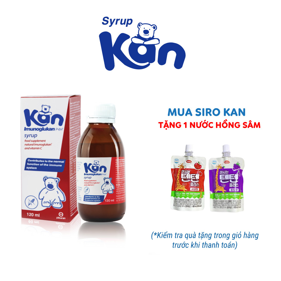 Siro Kan - Tăng cường hệ miễn dịch, nâng cao đề kháng cho bé - Lọ 120ml