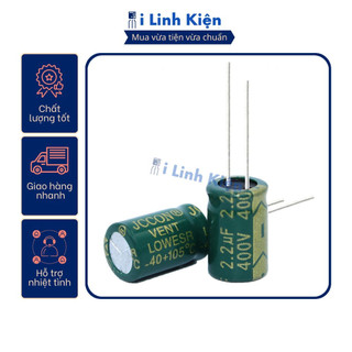 Tụ hóa 400V 2.2uF 8x12mm tần số cao chất lượng tốt.