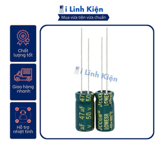 Tụ hóa 50v 47uf 6x12mm tần số cao chất lượng tốt.