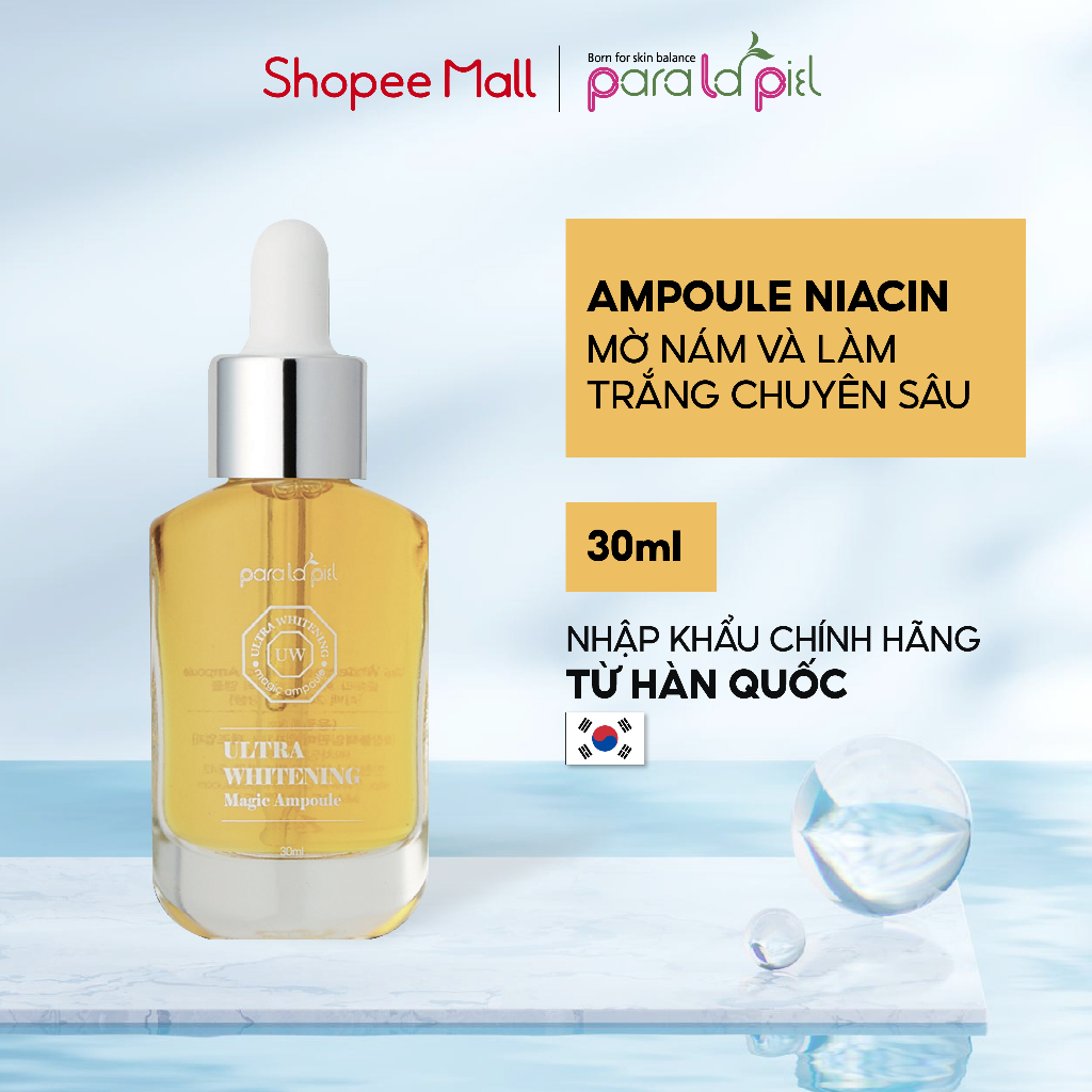 Tinh Chất Ampoule Giúp Mờ Nám & Làm Trắng Chuyên Sâu, Chống Lão Hóa Da PARALAPIEL Ultra Whitening Magic Ampoule 30ML A07