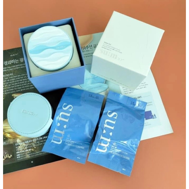 Set phấn SUM xanh Water Full SPF50/PA+ nobox/fullbox