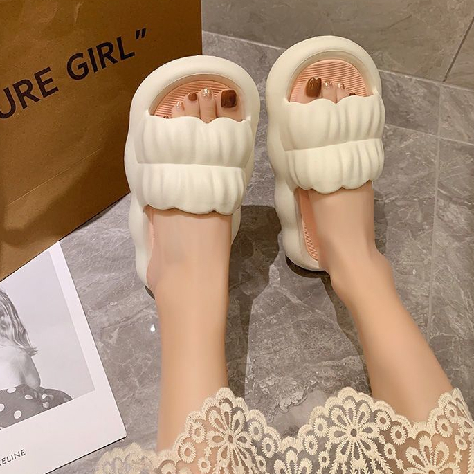 Dép bánh mì nữ mùa hè đế dày Trong Nhà Chống Trượt Thoải Mái Thời Trang