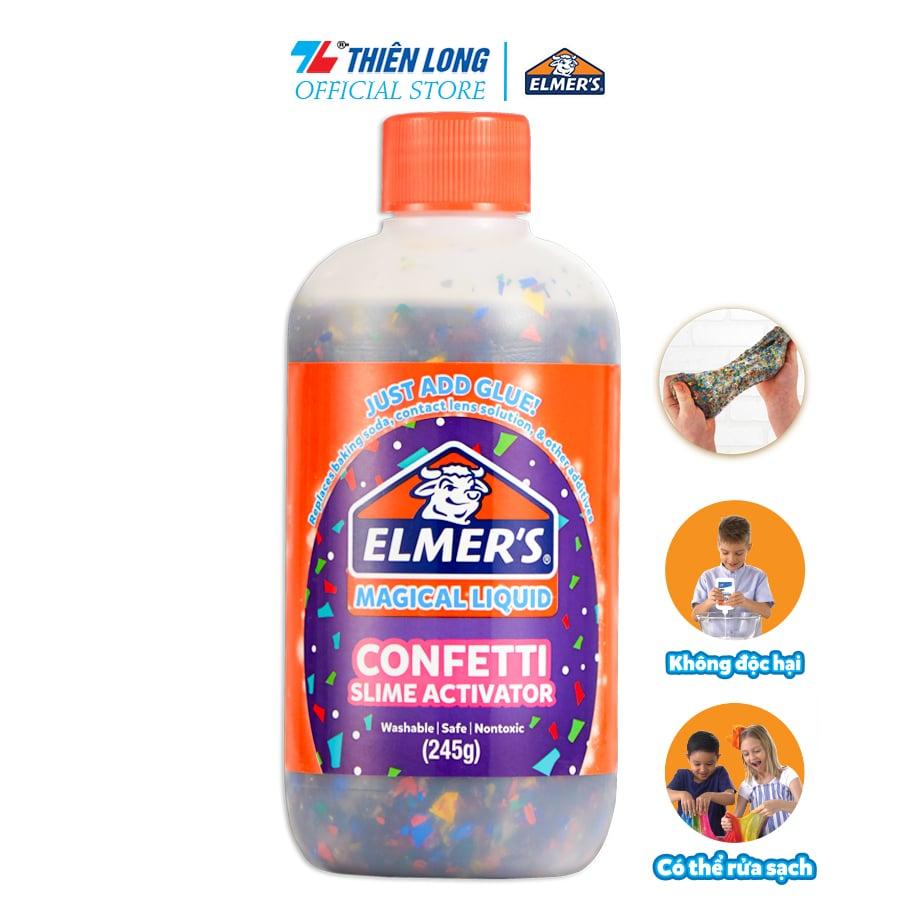 Dung dịch Elmer's làm Slime có hoa giấy nhiều màu sắc - Không độc hại - Có thể rửa sạch