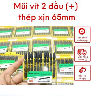 Mũi bắn vít 2 đầu thép xịn 65mm ak