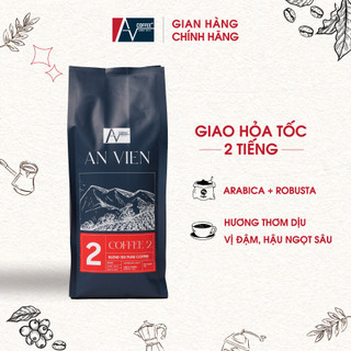 Cà phê rang xay nguyên chất an viên từ cà phê nguyên chất dạng gói nguyên hạt hoặc bột - khối lượng 500gram