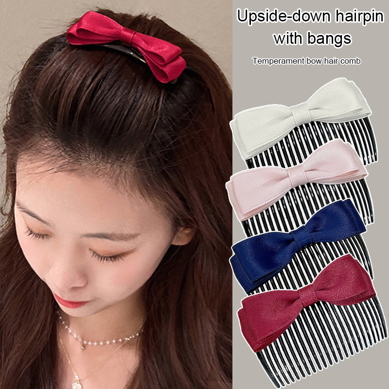 Beautycoco🍊Lược Cài Tóc Đính Nơ Nhựa Tiệm Thêu Việt Phong Cách Công Chúa