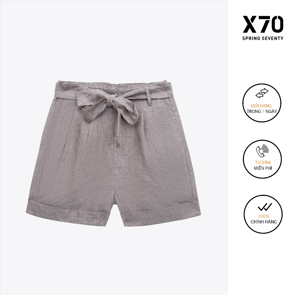 Quần Short Nữ Có Dây Thắt Nơ Linen Thời Trang X70 - 04580003