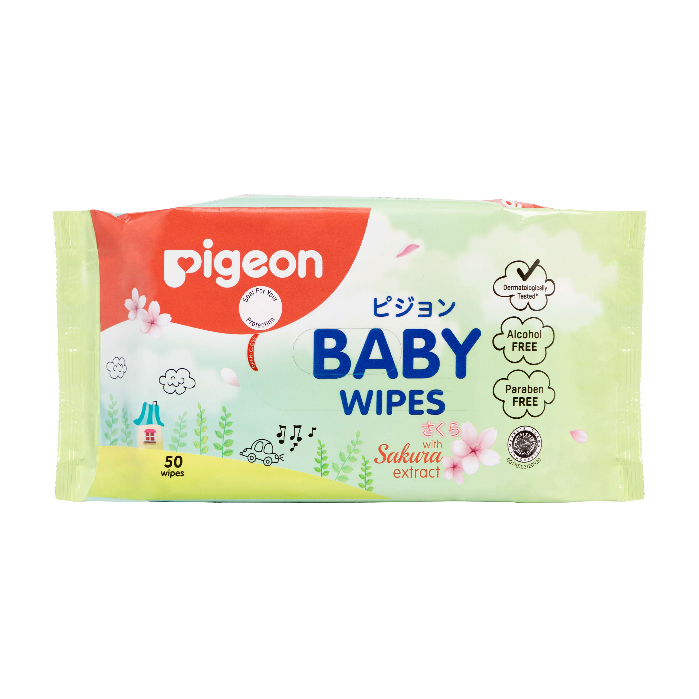 Khăn Ướt Em Bé Pigeon Chiết Xuất Sakura 50 tờ/gói