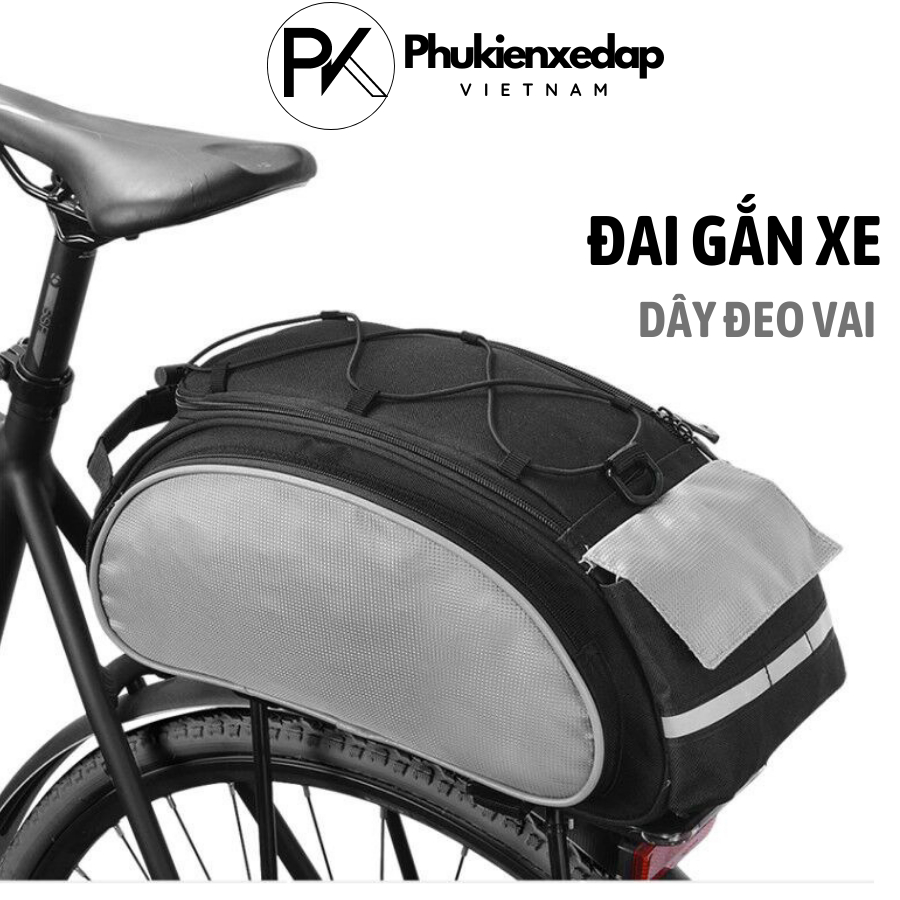 Túi xe đạp, túi treo xe đạp lắp vào yên sau hoặc đeo vai tiện lợi to rộng