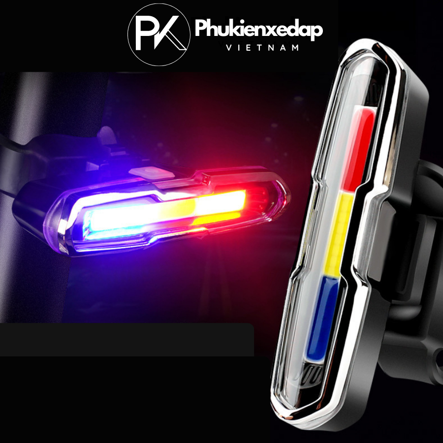 Đèn hậu xe đạp, đèn hậu nháy 5 chế độ cảnh sát DH-CS