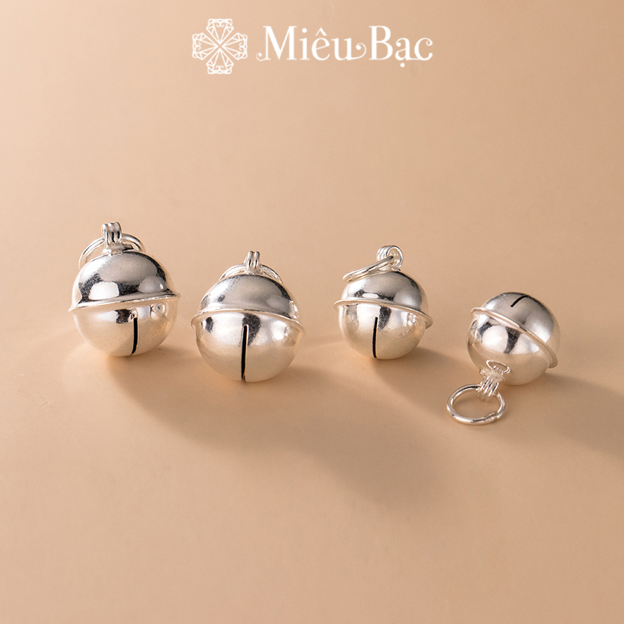 Chuông Bạc Ta MIÊU BẠC Phụ kiện Mix charm vào lắc tay, lắc chân, vòng cổ Charm Chuông kêu size 6mm 8mm Lục Lạc MK02-6