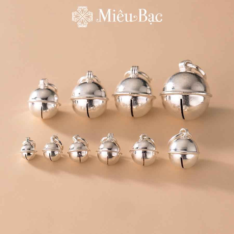 Chuông Bạc Ta MIÊU BẠC Phụ kiện Mix charm vào lắc tay, lắc chân, vòng cổ Charm Chuông kêu size 6mm 8mm Lục Lạc MK02-6