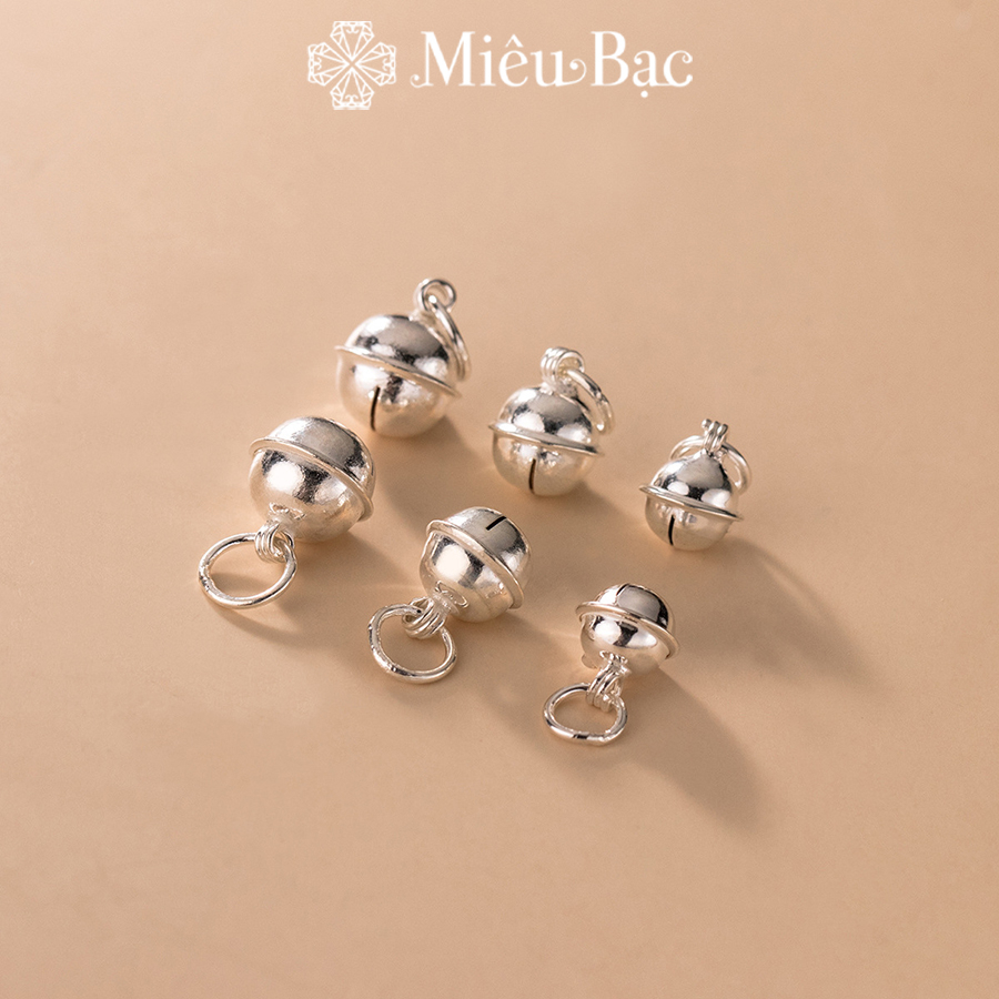 Chuông Bạc Ta MIÊU BẠC Phụ kiện Mix charm vào lắc tay, lắc chân, vòng cổ Charm Chuông kêu size 6mm 8mm Lục Lạc MK02-6