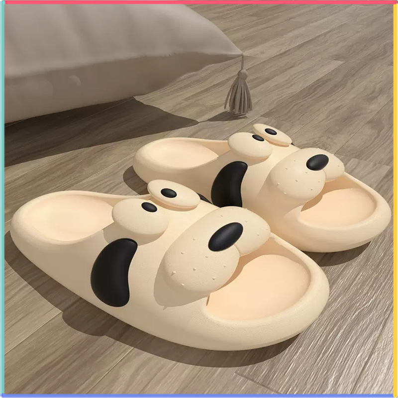 Dép bánh mì  Mùa hè nhà mới cặp đôi dễ thương hoạt hình chó dép và dép