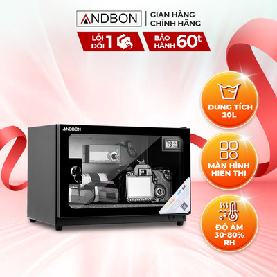 Tủ chống ẩm cao cấp ANDBON AB-21C dung tích 21L - Phạm vi khống chế độ ẩm từ 30% - 80% RH