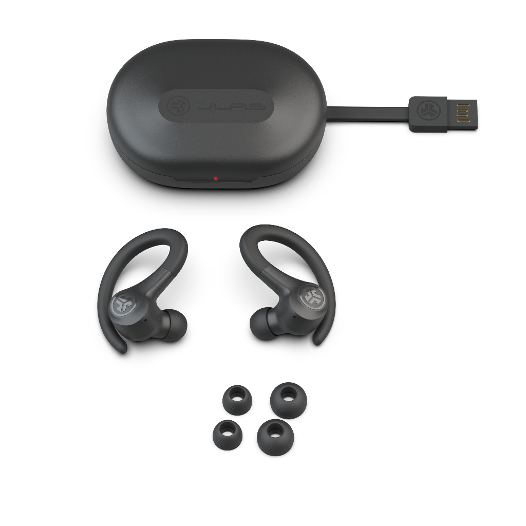 Tai nghe không dây True Wireless JLab GO Air Sport màu đen - Kết nối Bluetooth - Hàng chính hãng - Bảo hành 2 năm