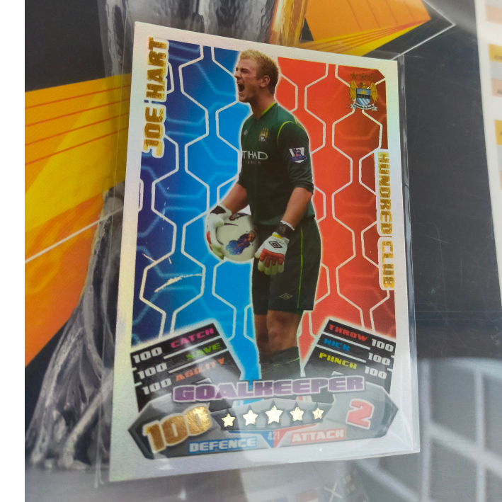 Thẻ Bóng Đá Topps Match Attax 11/12 Joe Hart - 100 Club - Manchester City - Man City