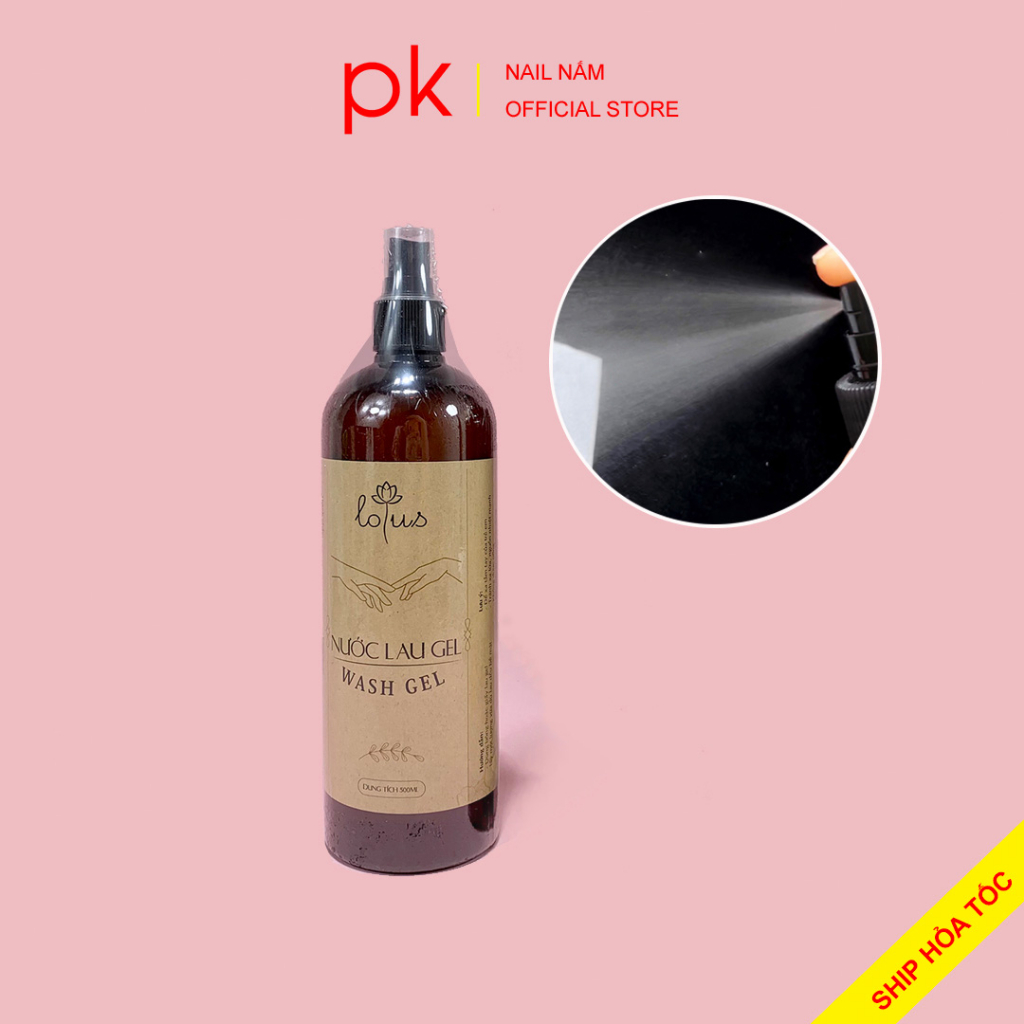 Nước lau gel, nước rửa móng Lotus dạng bình xịt tiện lợi cao cấp