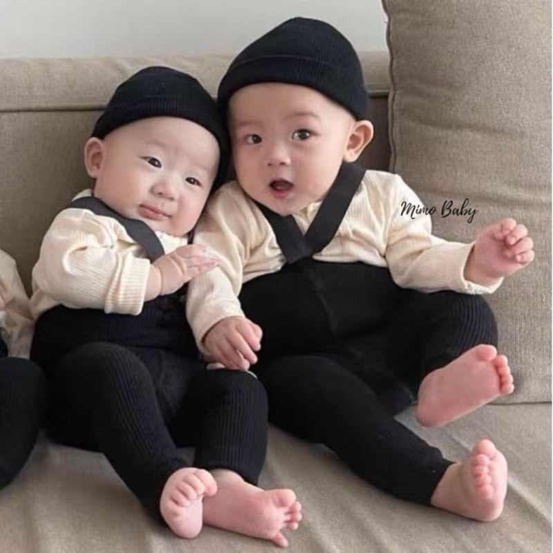 Quần tất yếm dệt kim phiên bản không bàn style Hàn Quốc cho bé QA105 Mimo Baby