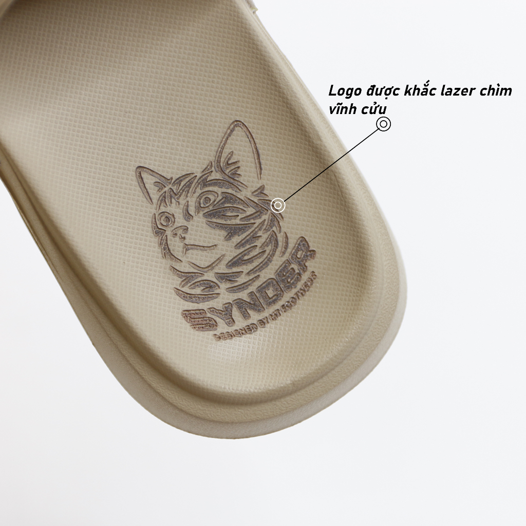 Dép Nam Nữ SYNDER CAT Trendy Êm Chân Logo In Nổi 3D