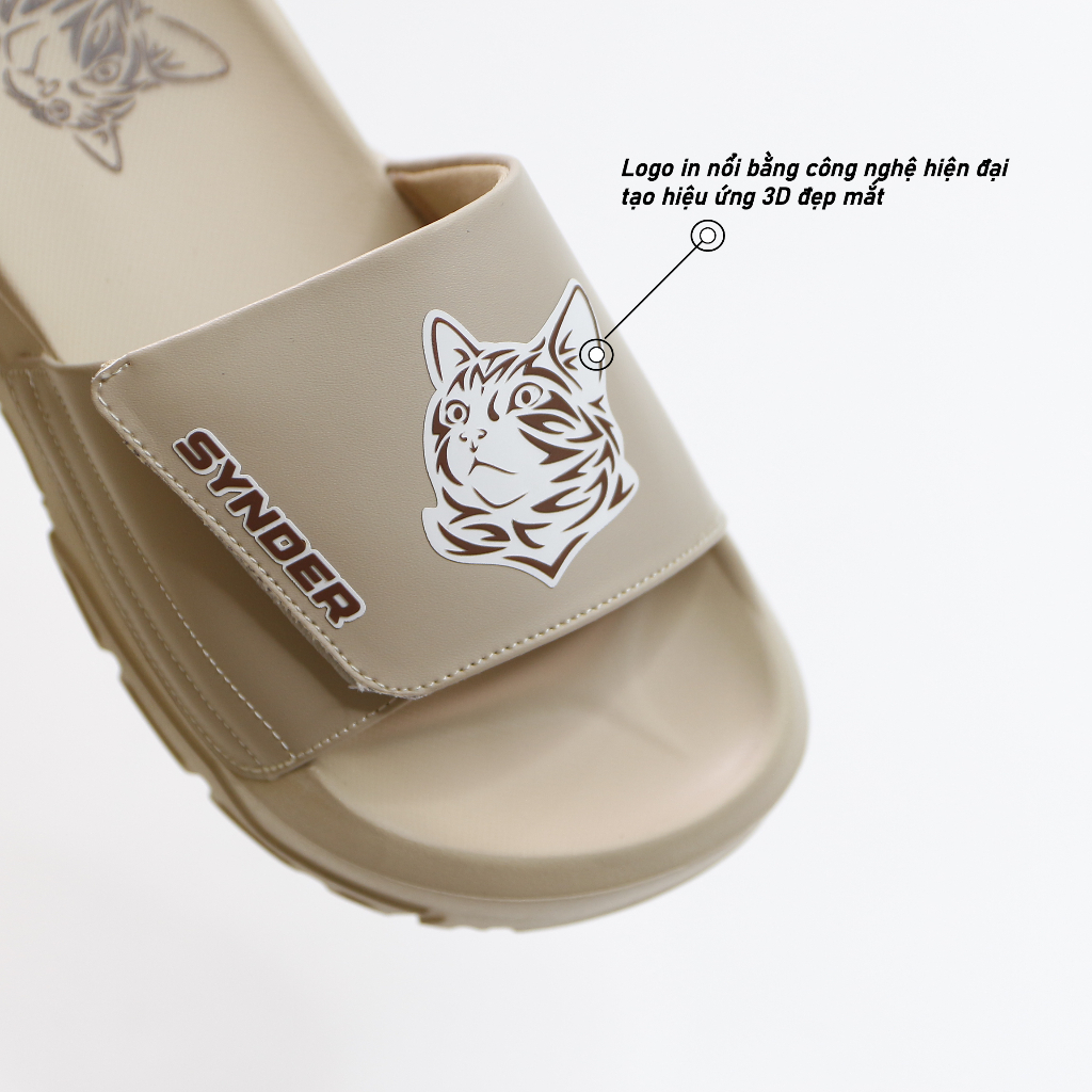 Dép Nam Nữ SYNDER CAT Trendy Êm Chân Logo In Nổi 3D