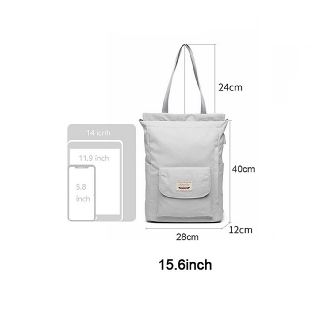 Balo vải canvas oxford chống thấm nước đựng máy tính xách tay 13/ 13.3/ 14/ 15.6 inch cho nữ túi xách nữ đẹp