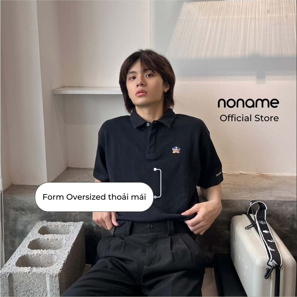 Áo Polo Unisex noname Cute Bear /Black_NNHWD5002D