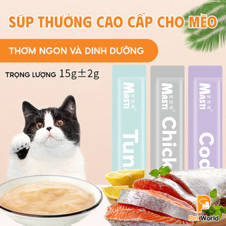 Súp thưởng cao cấp cho mèo - Súp thưởng Masti - pate mèo thanh 15g